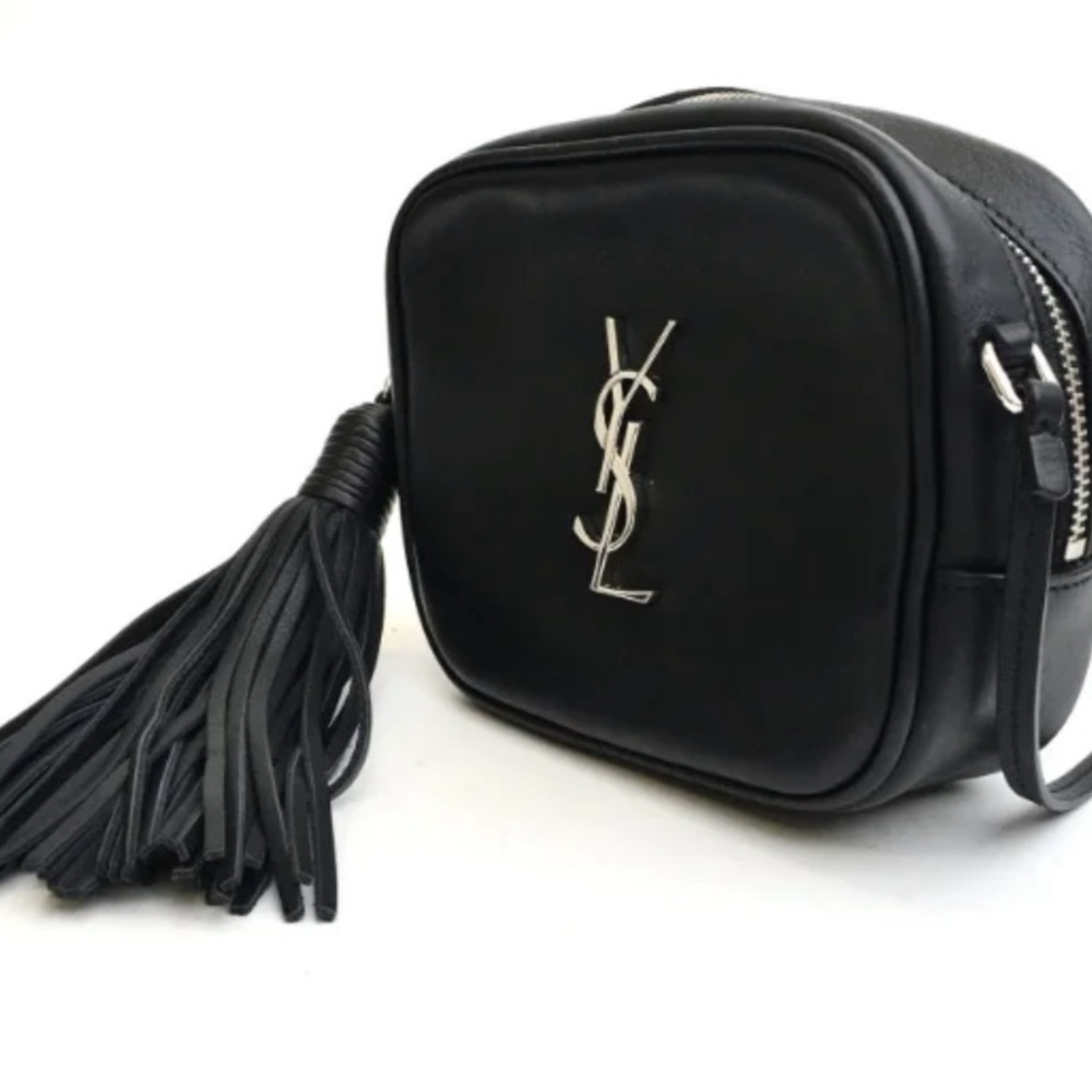 YSL Black Leather Crossbody Bag